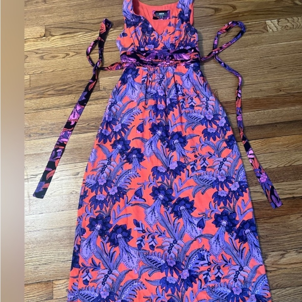 Anthropologie Maxi Dress in Purple and Orange